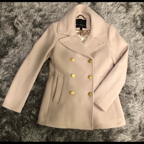 J. Crew Jackets & Blazers - JCREW 00 stadium cloth ivory peacoat gold buttons
